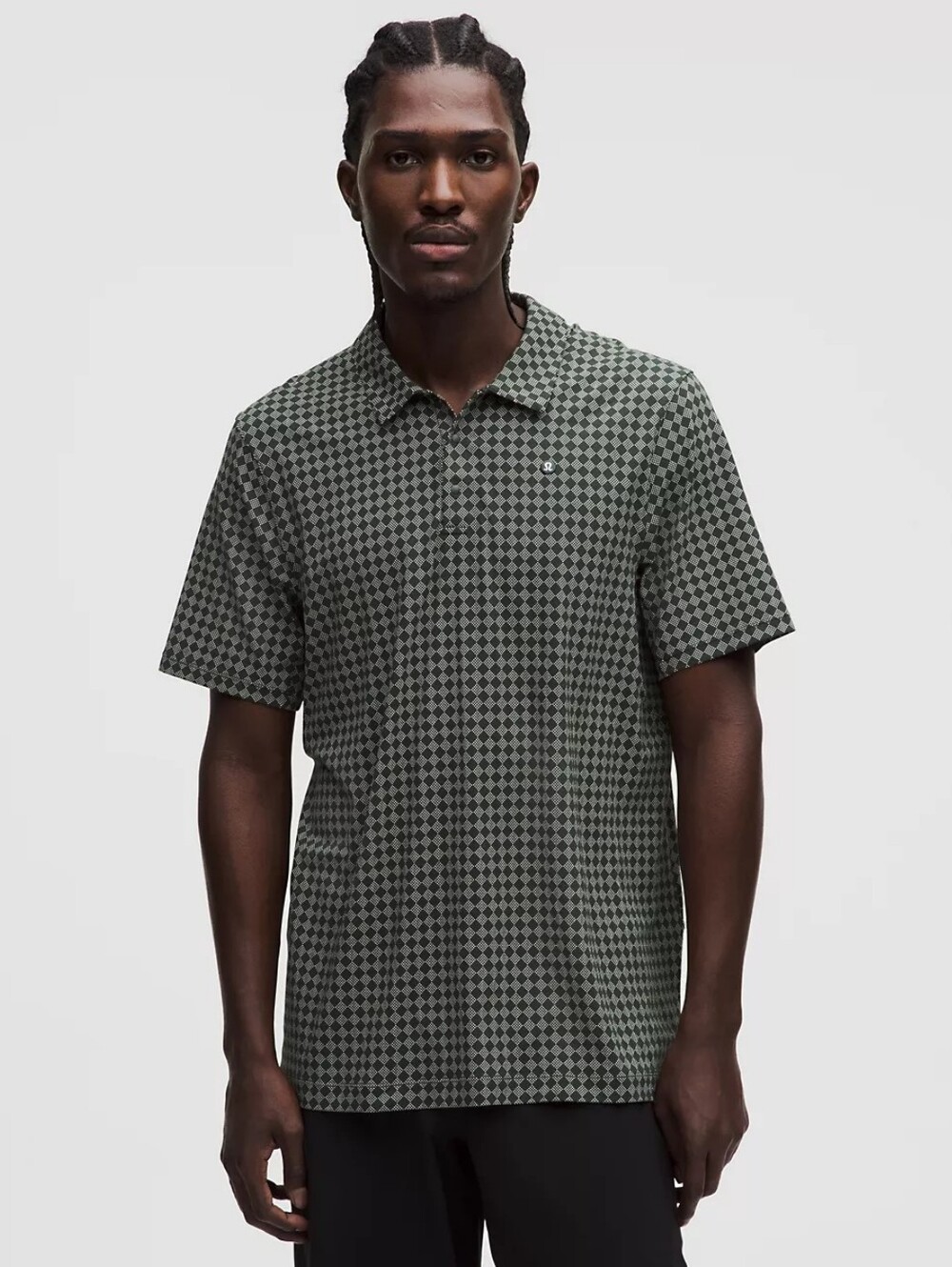 Lululemon Mens Logo Sport Short Sleeve Polo Size Small